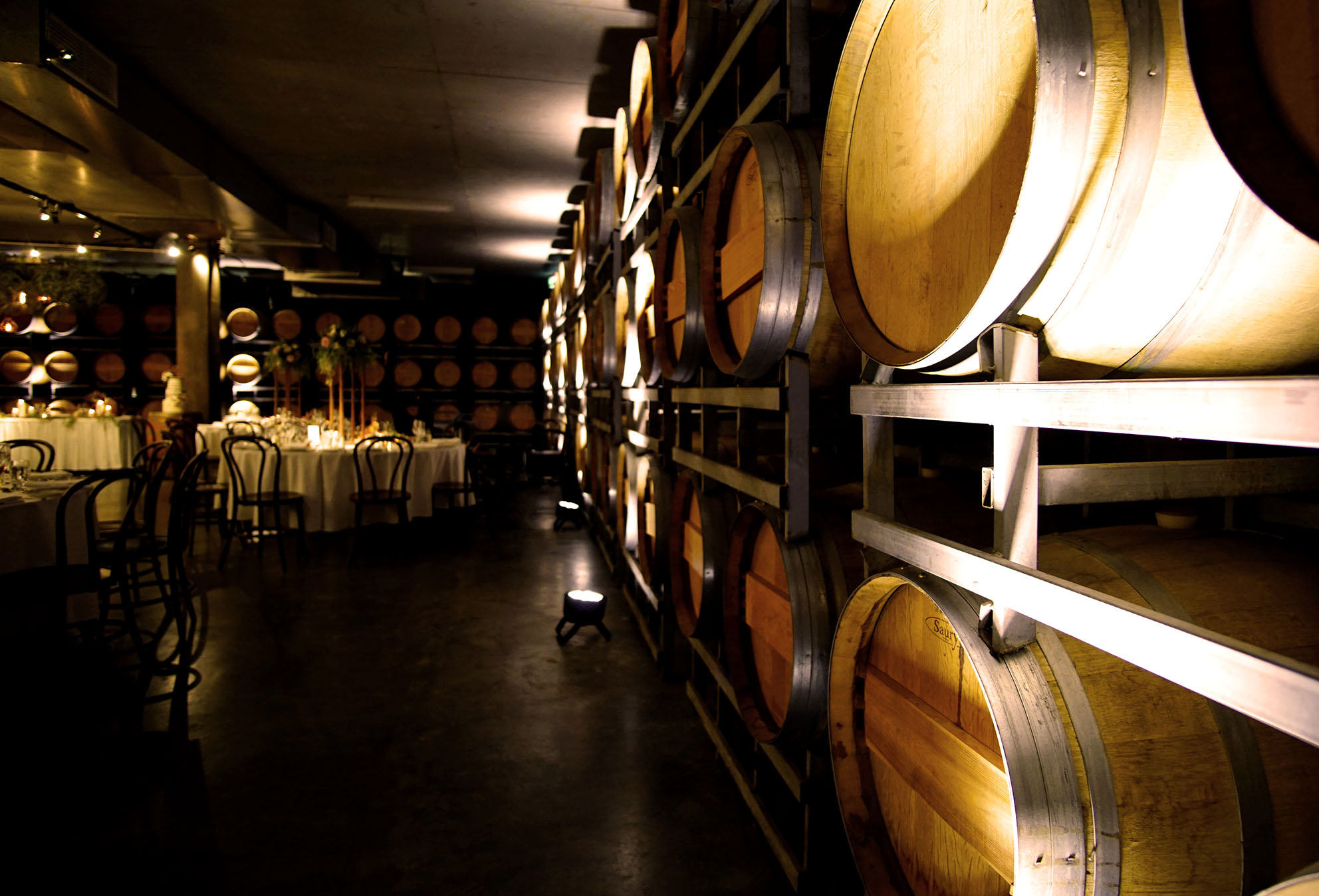 Sandalford Winery Barrel Wall Up-lighting